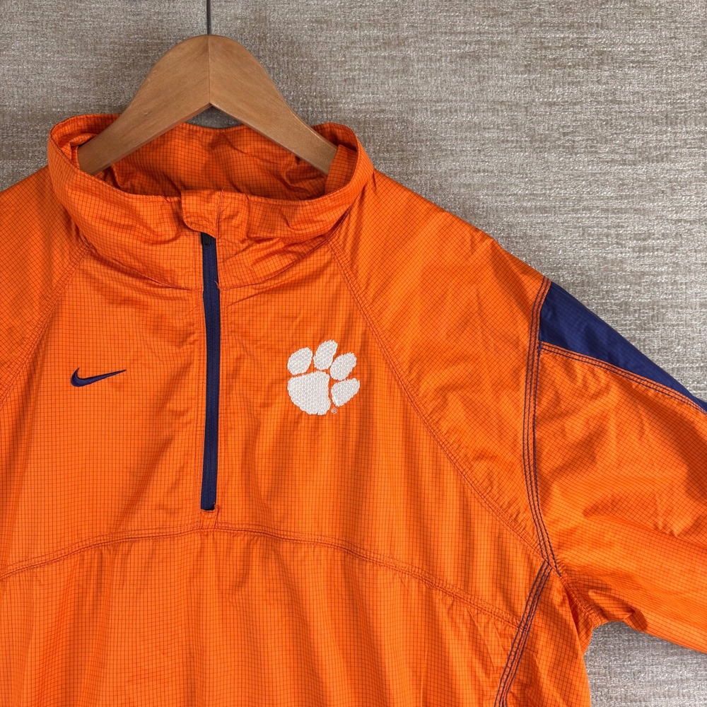Clemson Tigers Nike Storm-FIT 1/4 Zip Jacket Mens Small Orange NCAA Training
